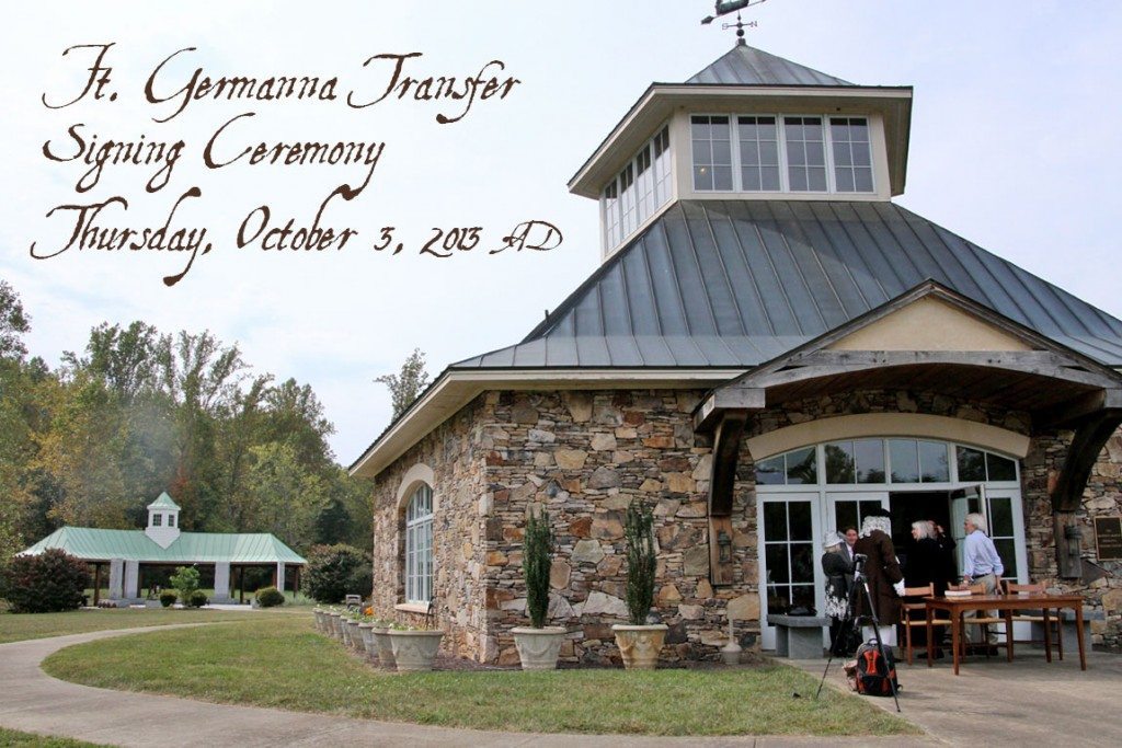 Fort Germanna Transfer Ceremony, October 2, 2013