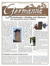 Germanna Foundation Newsletter, Fall 2011