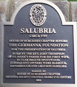 Salubria Historic Marker